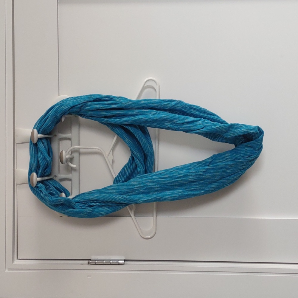 Blue infinity scarf